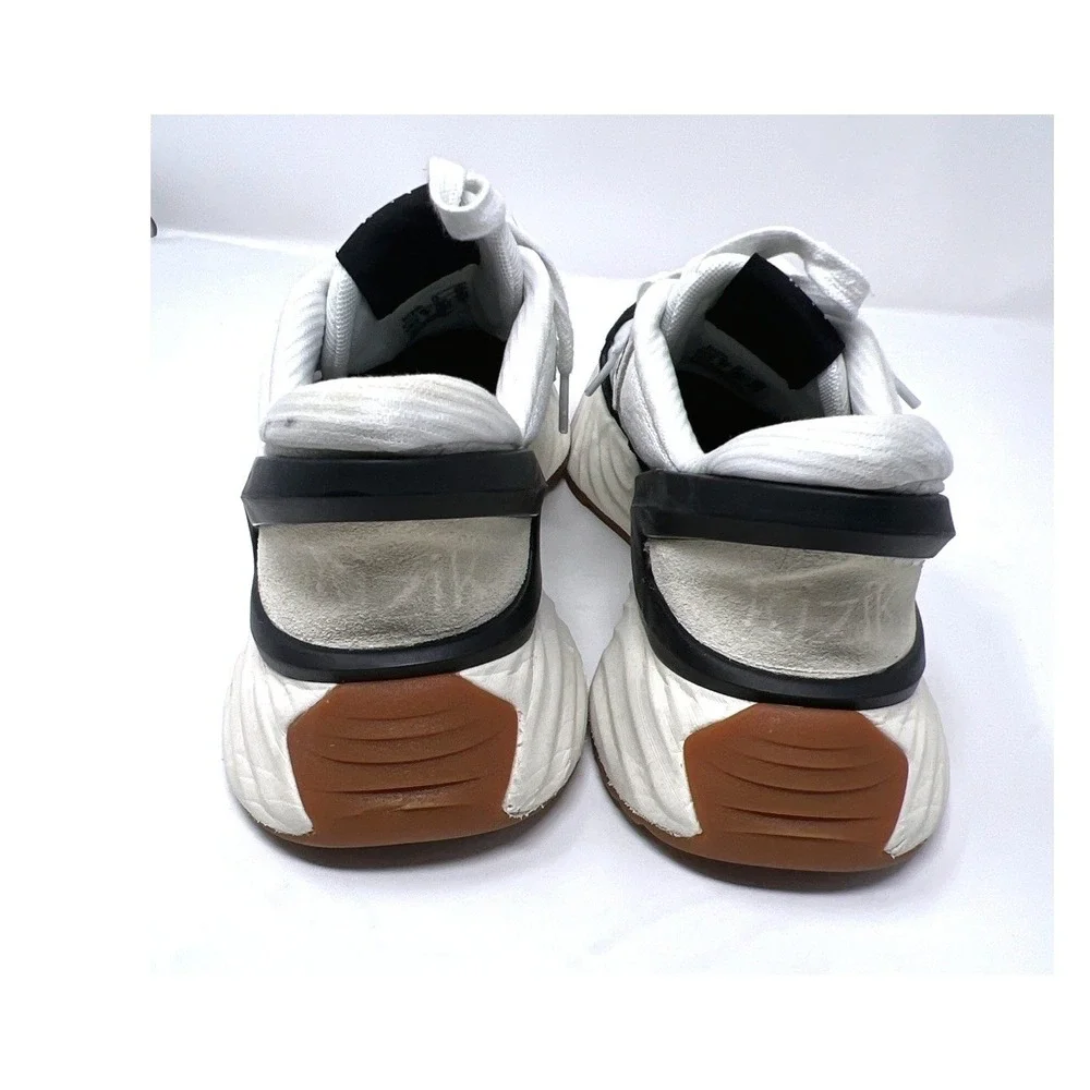 Kizik Monaco White/Black Hands-Free Slip in/on Shoes Womens size 8 Walking Retro